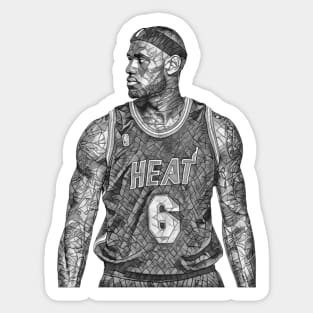 LeBron James Classic Mosaic Sticker